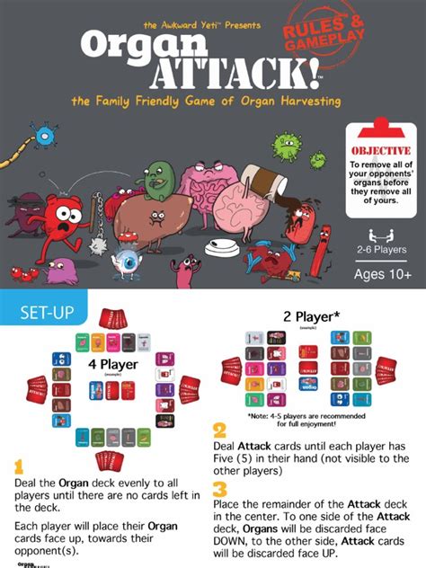 organ attack game rules.